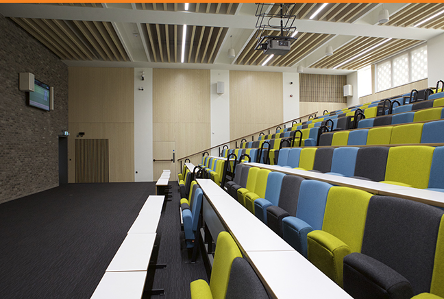 Lecture Theatre Seats in Teaching and Learning Building at Clifton Science and Technology Campus