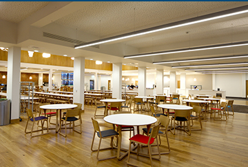 The Pavilion refectory seating area